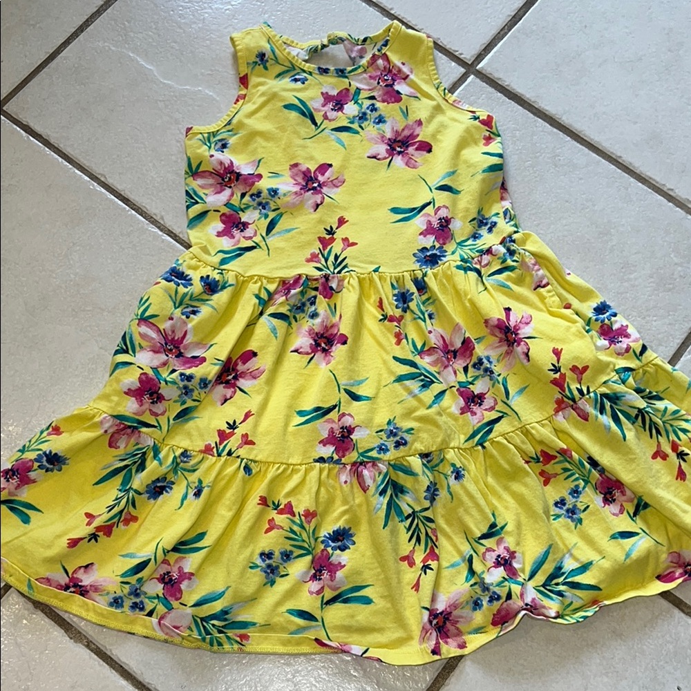 Rumi & Ryder Floral Yellow Kids Dress